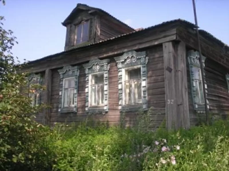 Старый Дом в Деревне с Храмом по Ярославскому шоссе     
